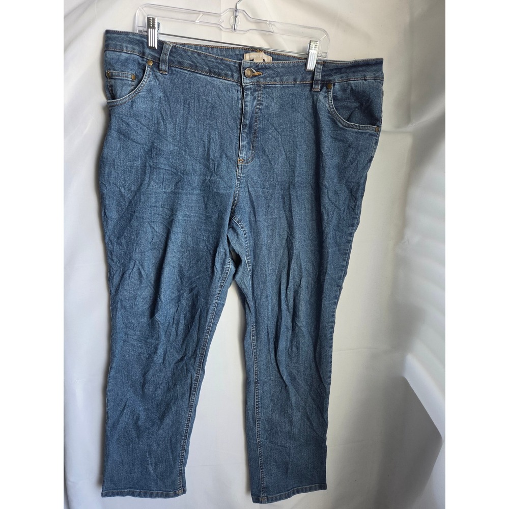 Woman Within Jeans Women  Blue Medium Wash Regular Mid Straight